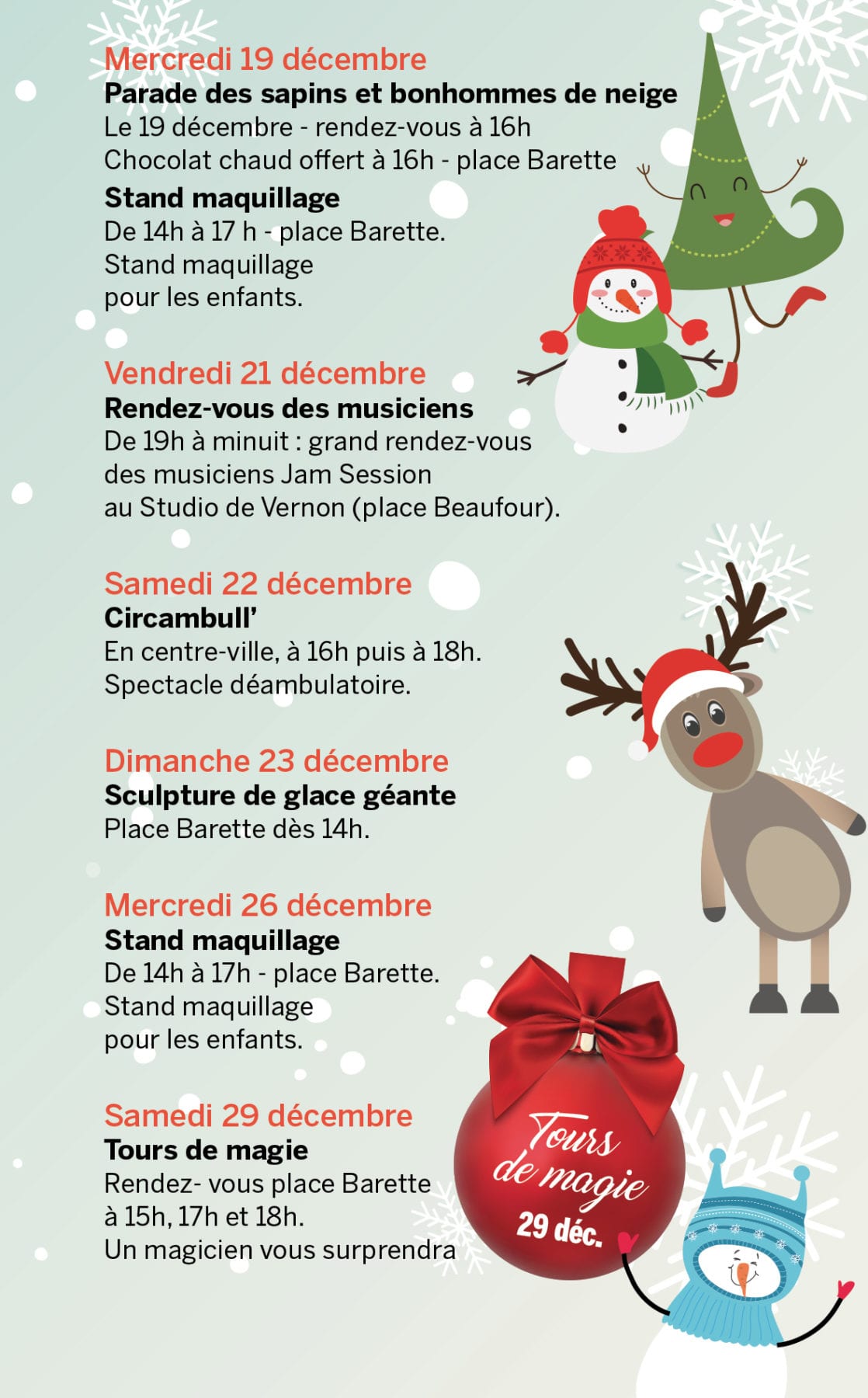 Affiche animations noel