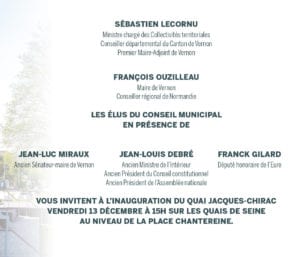invitation quai jacques chirac vernon 13 décembre 2019